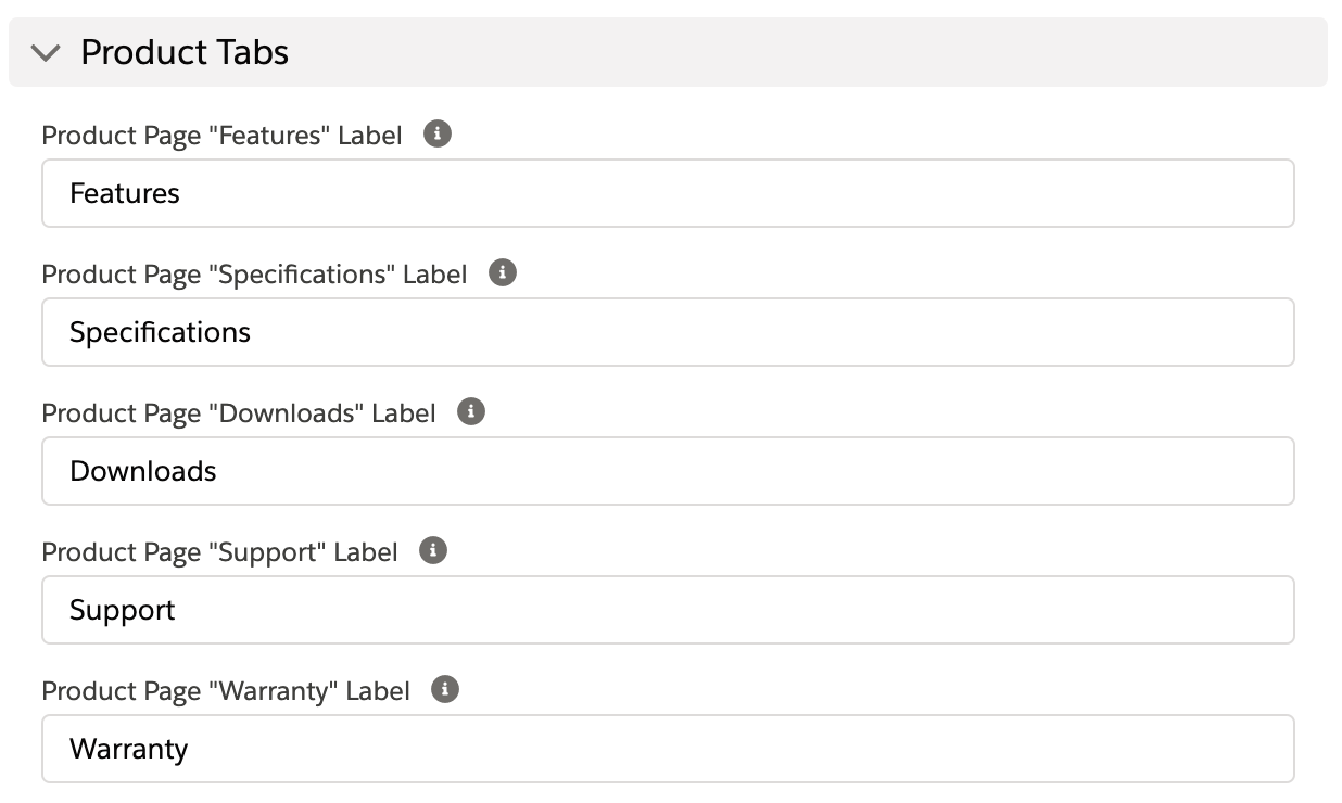 Product Tabs