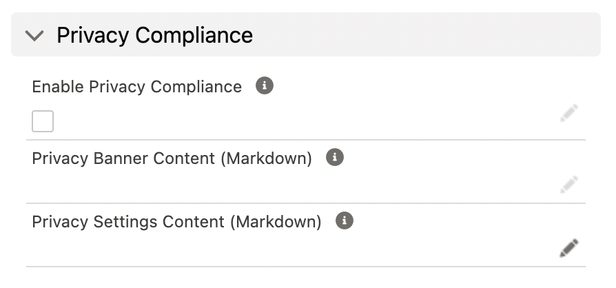 Privacy Compliance Checkbox