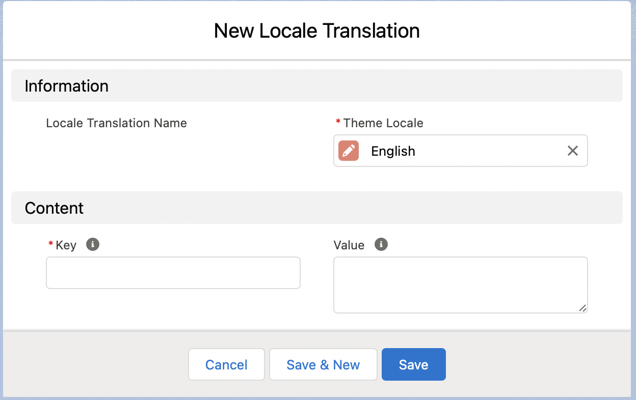 New locale translation