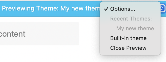 Preview bar