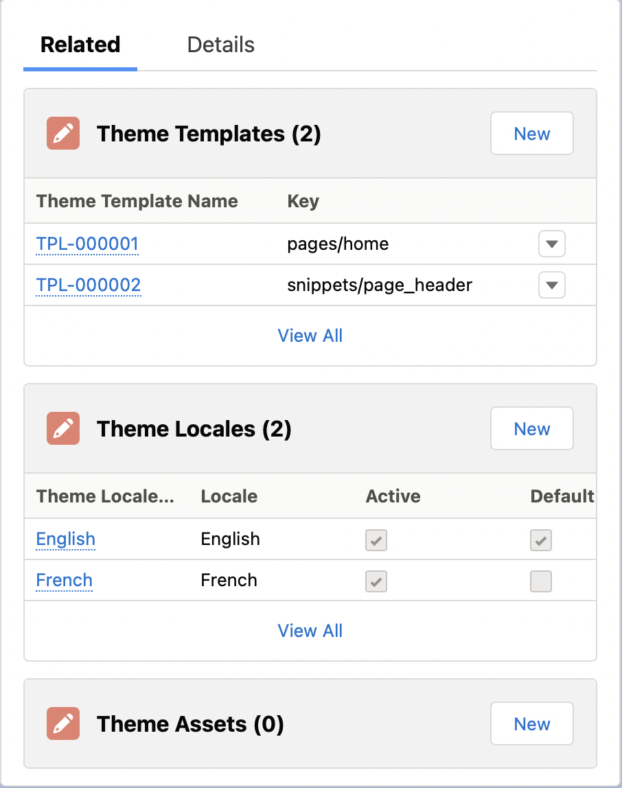 Theme assets